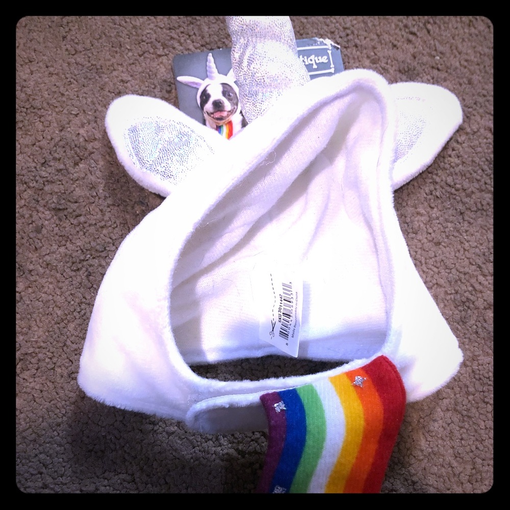 a dog unicorn head band